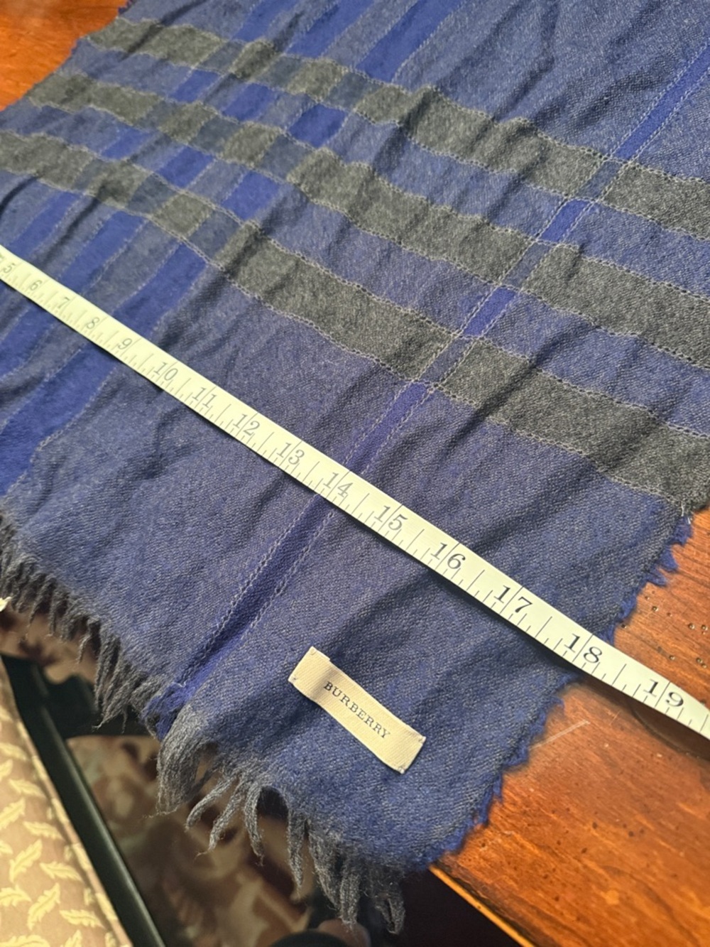 Burberry Blue and Gray Scarf - Picture 5 of 6